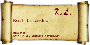 Keil Lizandra névjegykártya
